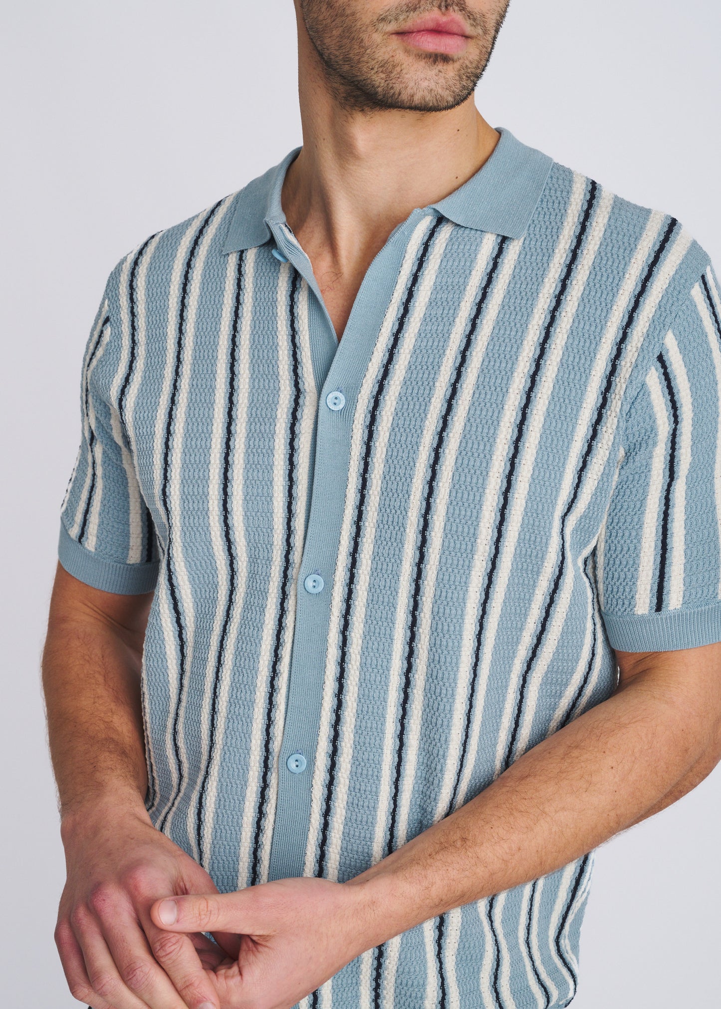 Powder Blue Pinstripes