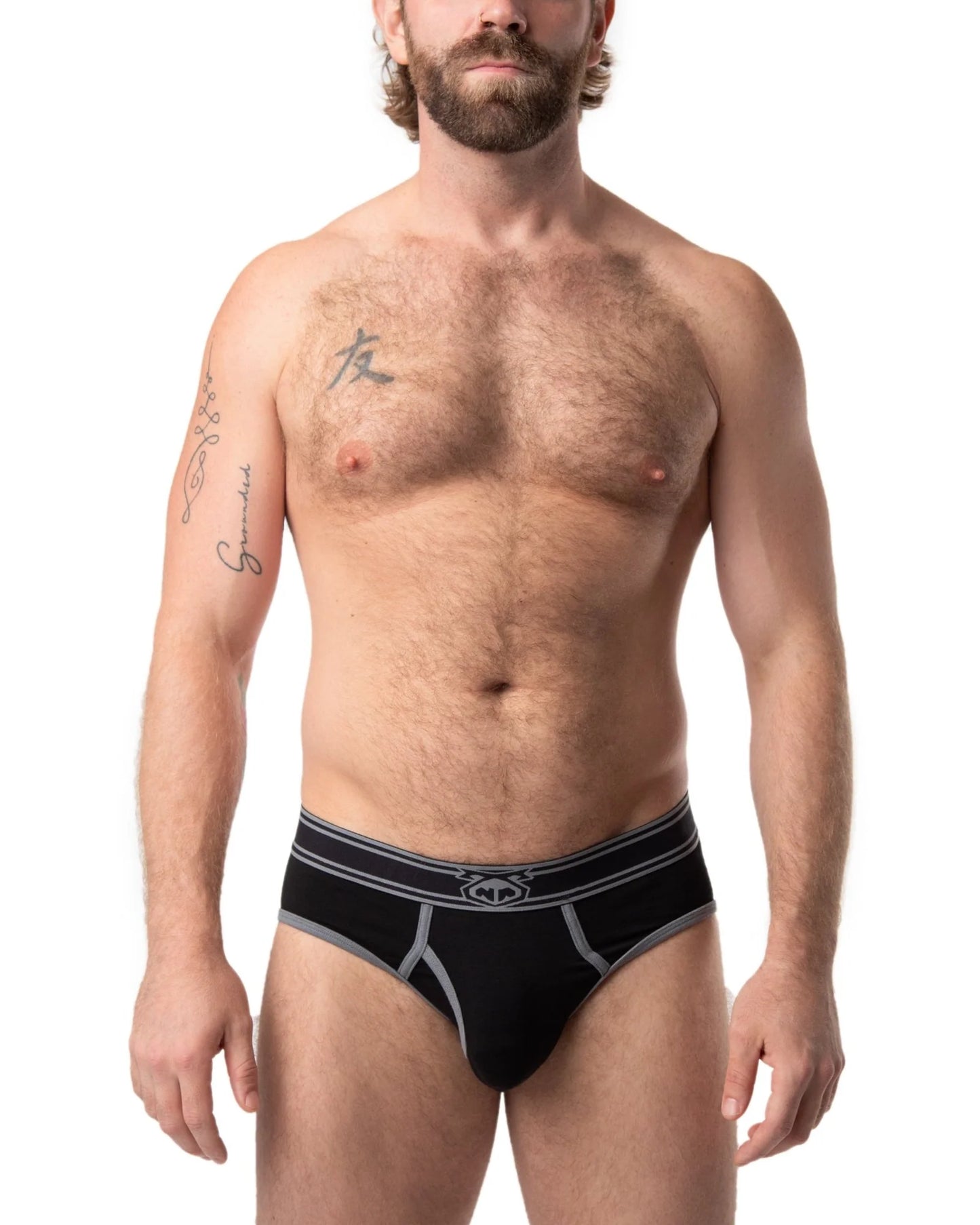 Core Y-Front Brief Black/Grey