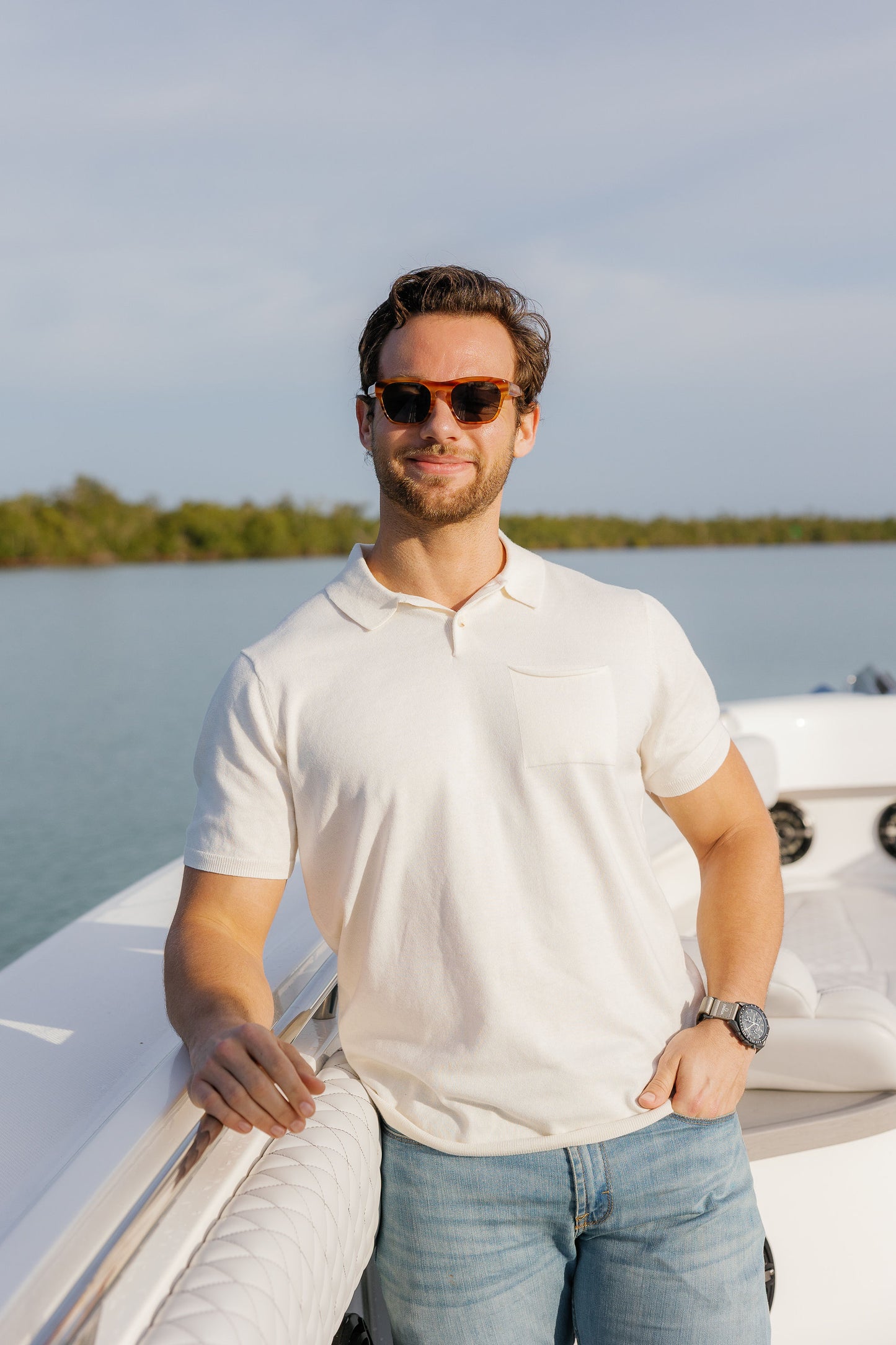 Seawell Cream Polo
