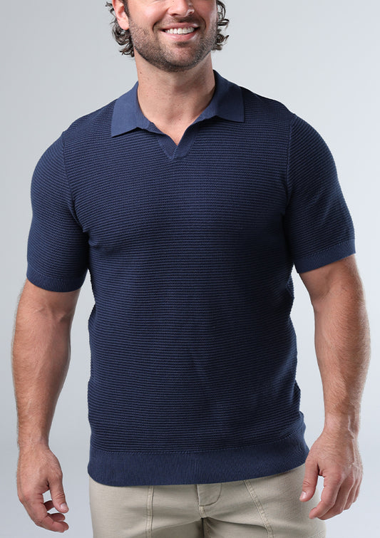 Robles Birdseye Polo Dark Navy